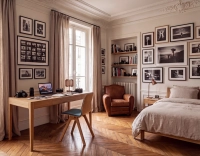 Bureau design en chêne teinte naturelle L150 cm