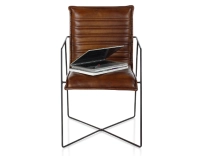 Fauteuil de bureau cuir marron vintage Fauteuil de bureau cuir marron vintage