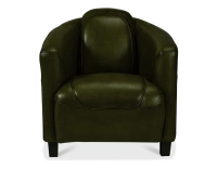 Leather club armchair olive green Leather club armchair olive green