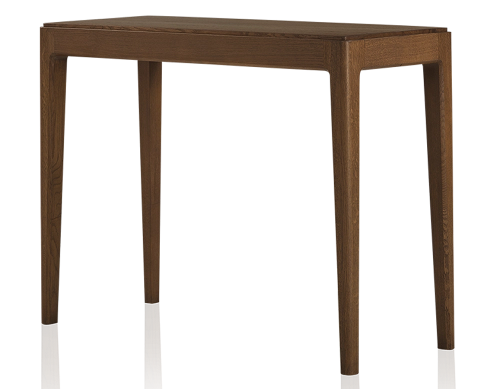 Console fixe en chêne teinte marron foncé 120x40 cm