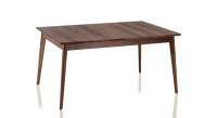 Table salle à manger 6 personnes en noyer teinte naturelle plateau bois 140x100 cm Table salle à manger 6 personnes en noyer teinte naturelle plateau bois 140x100 cm