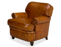 Fauteuil club cuir marron clair Fauteuil club cuir marron clair