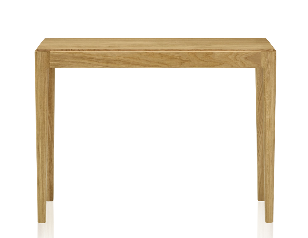 Walnut extendable console table with 2 extensions. natural finish 120x40 cm