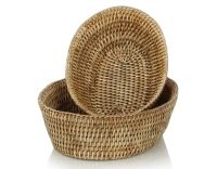 Corbeille a pain ovale en rotin naturel petit modèle Corbeille a pain ovale en rotin naturel petit modèle