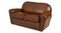 2 seater leather club sofa vintage brown piped armrests 2 seater leather club sofa vintage brown piped armrests