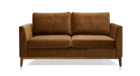 Canapé design 2 places tissu velours bronze