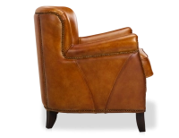 Fauteuil club cuir cognac accoudoirs cloutés Fauteuil club cuir cognac accoudoirs cloutés