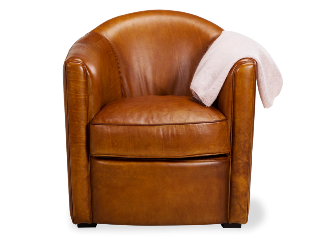 Fauteuil club cuir cognac Fauteuil club cuir cognac