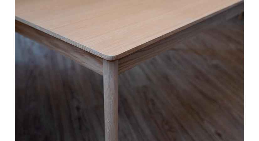 Table extensible 6 à 8 personnes en chêne allonge bois teinte naturelle 160x90 cm