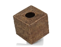 Boîte a mouchoirs carré en rotin brun Boîte a mouchoirs carré en rotin brun