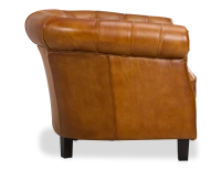 Chesterfield leather armchair cognac studded armrests Chesterfield leather armchair cognac studded armrests