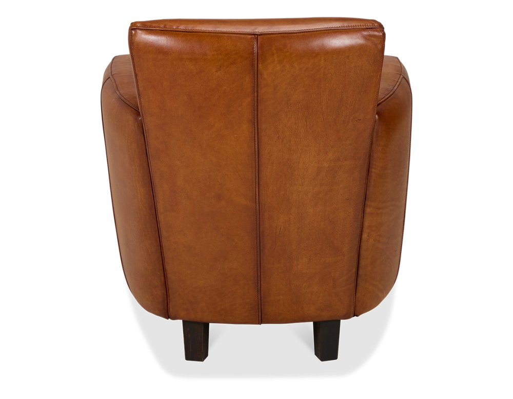 Fauteuil club cuir marron clair Fauteuil club cuir marron clair