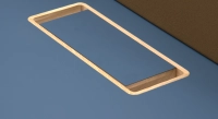 Bureau bench 2 postes chêne teinte naturelle plateau fenix bleu foncé 140x160 Bureau bench 2 postes chêne teinte naturelle plateau fenix bleu foncé 140x160