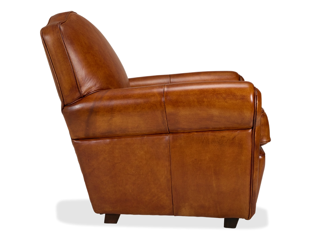 Fauteuil club cuir marron clair Fauteuil club cuir marron clair