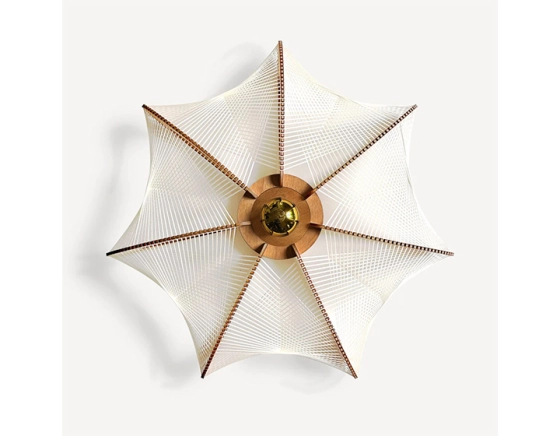 Small model twist braided cotton wire wall light