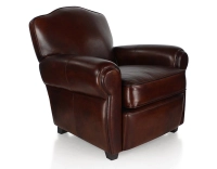 Fauteuil club cuir marron soutenu Fauteuil club cuir marron soutenu