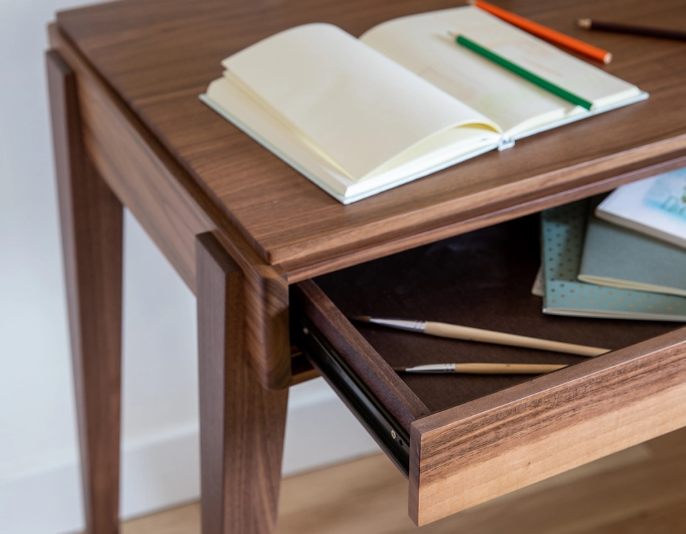 Scandinavian walnut desk natural tint L80 cm Scandinavian walnut desk natural tint L80 cm