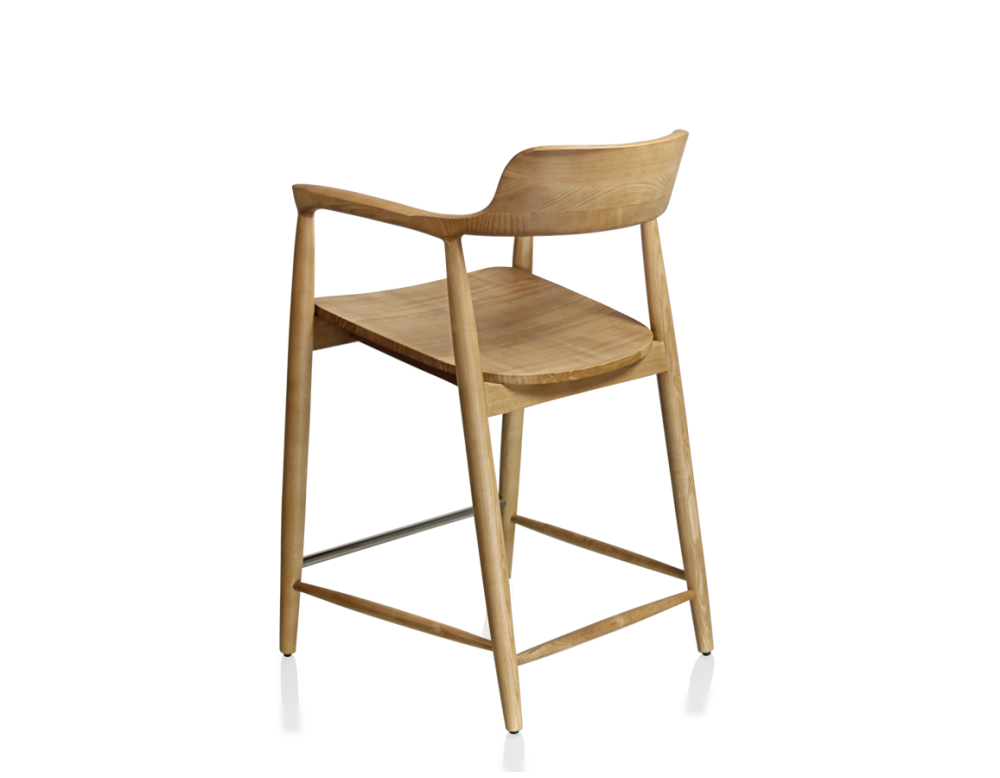Bar stool H60 cm natural wood stain Bar stool H60 cm natural wood stain