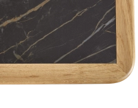 Table basse rectangulaire en chêne et céramique avec bois teinte naturelle plateau céramique effet marbre noir 100x50 cm Table basse rectangulaire en chêne et céramique avec bois teinte naturelle plateau céramique effet marbre noir 100x50 cm