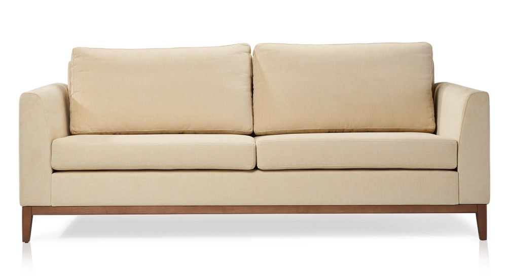 Canapé design 3 places tissu crème Canapé design 3 places tissu crème