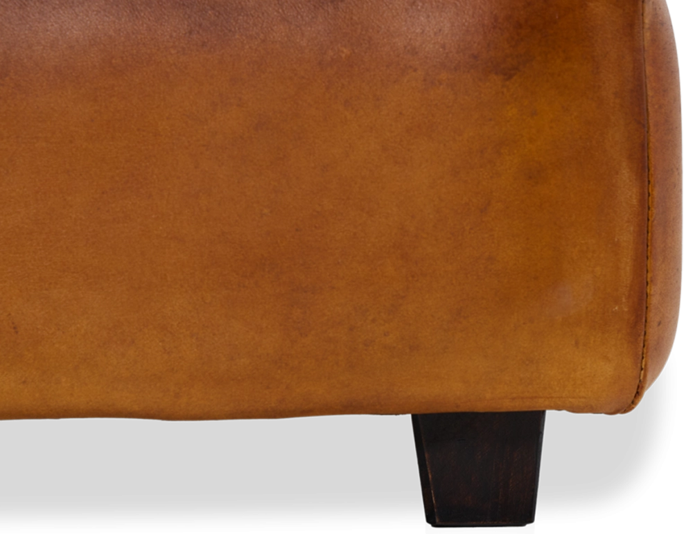 Pouf cuir cognac Pouf cuir cognac