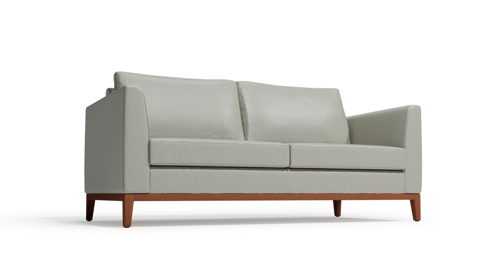 2.5-seater sofa design pearl grey leather 2.5-seater sofa design pearl grey leather