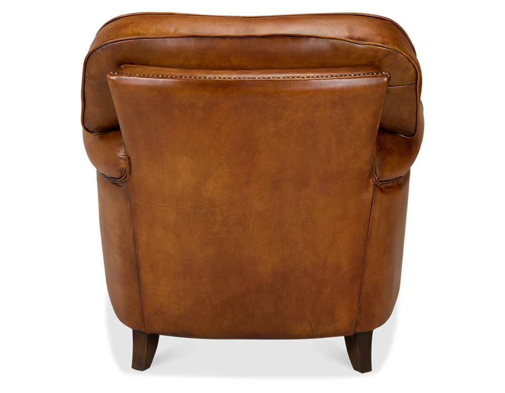 Fauteuil club cuir marron clair Fauteuil club cuir marron clair