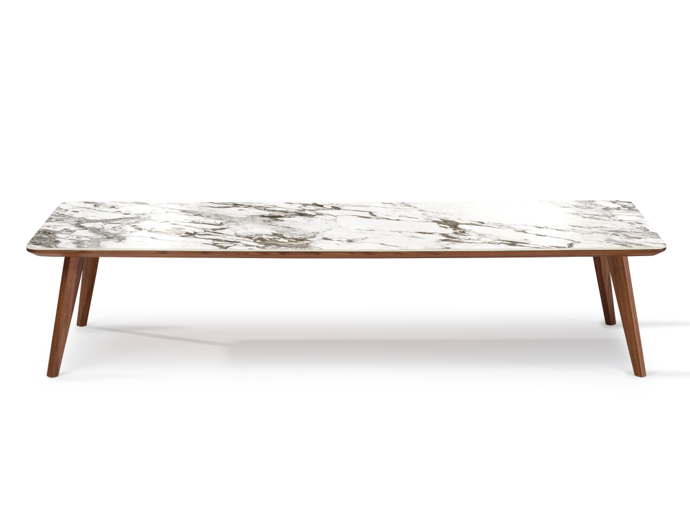 Table basse rectangulaire F7 en noyer et céramique bois teinte naturelle et céramique effet marbre blanc M3 160x80x30 cm Table basse rectangulaire F7 en noyer et céramique bois teinte naturelle et céramique effet marbre blanc M3 160x80x30 cm