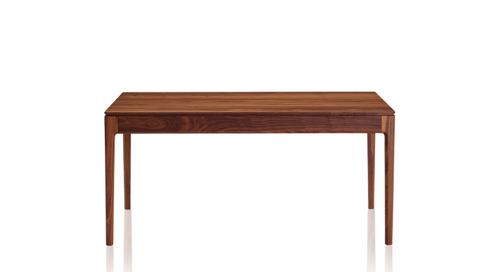 Table salle à manger 6 personnes en noyer teinte naturelle plateau bois 140x100 cm Table salle à manger 6 personnes en noyer teinte naturelle plateau bois 140x100 cm