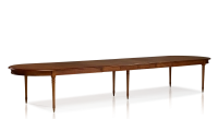 Table extensible Louis XVI allongée pour 14 à 20 personnes bois teinte ancienne avec 4 allonges 310x120 cm Table extensible Louis XVI allongée pour 14 à 20 personnes bois teinte ancienne avec 4 allonges 310x120 cm