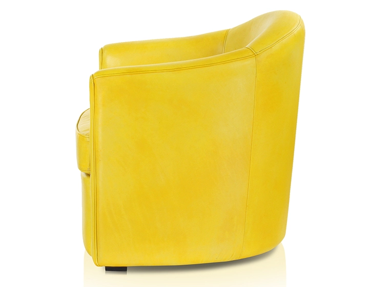 Leather club armchair yellow Leather club armchair yellow