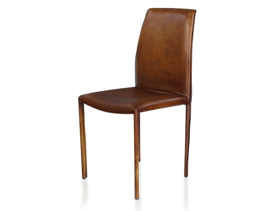 Chaise vintage cuir marron vintage
