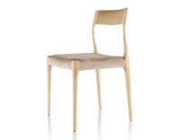Chaise scandinave bois teinte naturelle assise tissu velours taupe clair Chaise scandinave bois teinte naturelle assise tissu velours taupe clair