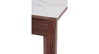Extending table for 8 to 12 people in walnut and ceramic with ceramic extensions natural wood finish and white marble-effect ceramic m1 180x100 cm Extending table for 8 to 12 people in walnut and ceramic with ceramic extensions natural wood finish and white marble-effect ceramic m1 180x100 cm