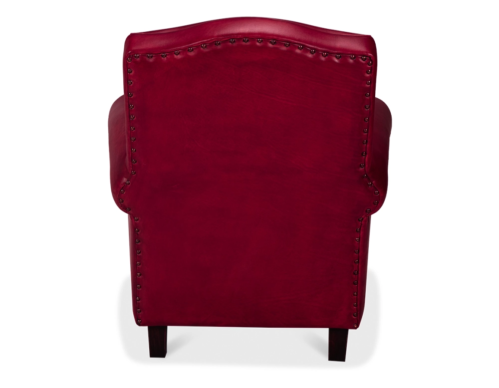 Leather club armchair burgundy Leather club armchair burgundy