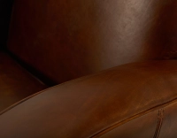 Fauteuil club cuir marron vintage Fauteuil club cuir marron vintage