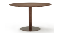 Round walnut dining table for 4 to 6 people natural finish wood top 110x110 Round walnut dining table for 4 to 6 people natural finish wood top 110x110