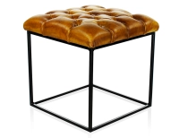 Pouf Chesterfield cuir cognac Pouf Chesterfield cuir cognac