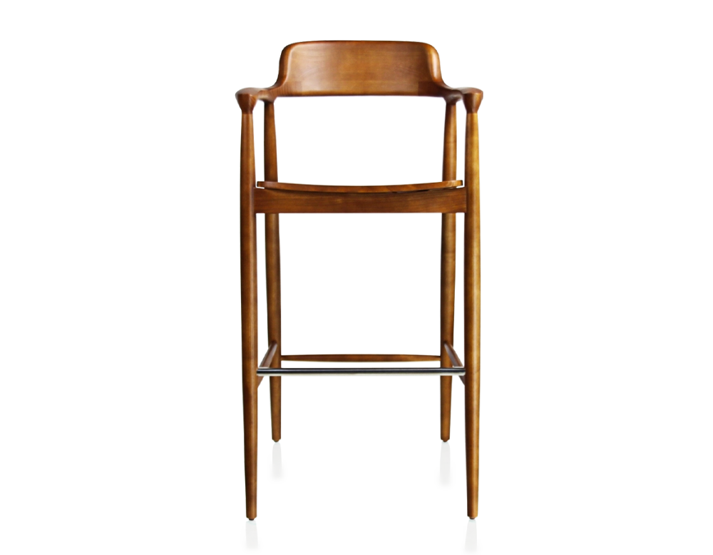 Bar stool h80 cm cherry-stained wood Bar stool h80 cm cherry-stained wood