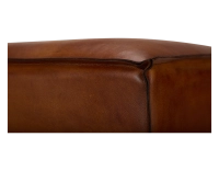 Pouf cuir marron clair Pouf cuir marron clair