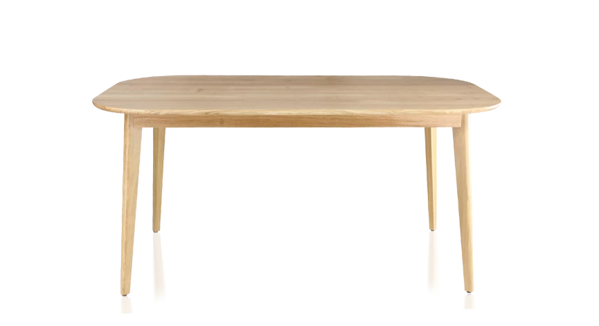 Table salle à manger en chêne teinte naturelle 140x90 cm