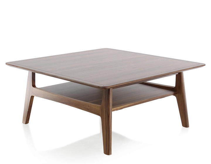 Table basse carrée en noyer teinte naturelle 100x100 cm 100x100 cm Table basse carrée en noyer teinte naturelle 100x100 cm 100x100 cm