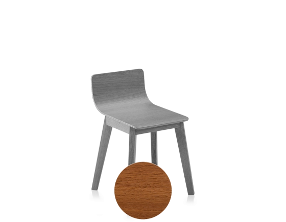 Tabouret en chêne H45 cm bois teinte merisier