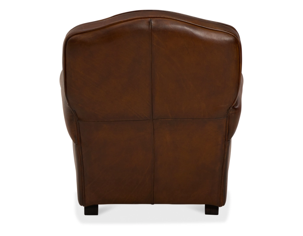 Fauteuil club cuir marron vintage Fauteuil club cuir marron vintage