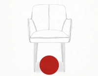Vintage armchair with leather armrests red Vintage armchair with leather armrests red