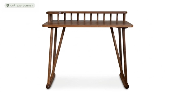 Bureau design en noyer l100 cm