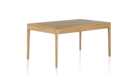 Table salle à manger en chêne 6 personnes teinte naturelle plateau bois 140x100 cm Table salle à manger en chêne 6 personnes teinte naturelle plateau bois 140x100 cm