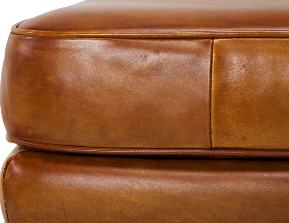 Pouf cuir cognac Pouf cuir cognac
