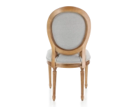 Chaise ancienne style Louis XVI bois teinte ancienne et tissu gris clair Chaise ancienne style Louis XVI bois teinte ancienne et tissu gris clair