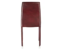 Chaise vintage cuir bordeaux